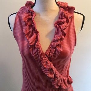 Ralph Lauren Ruffle Surplice Sleeveless Top